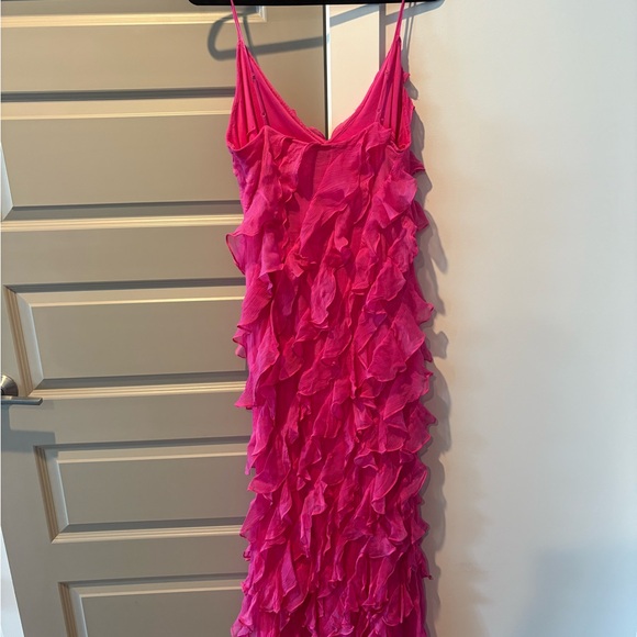 BHLDN/Anthropologie Pink Ruffled Gown - Picture 2 of 4